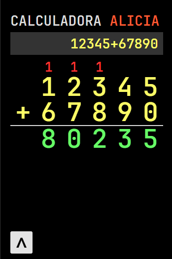 Aprende suma fácilmente con la calculadora alicia – ayuda paso a paso 4 Sumas de cinco dígitos